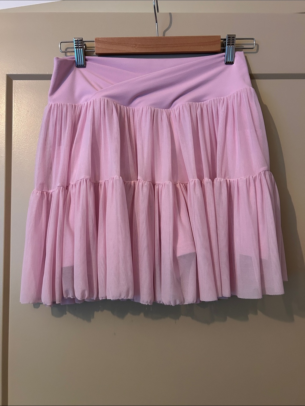 Blogilages Pink Tiered Tulle Skort